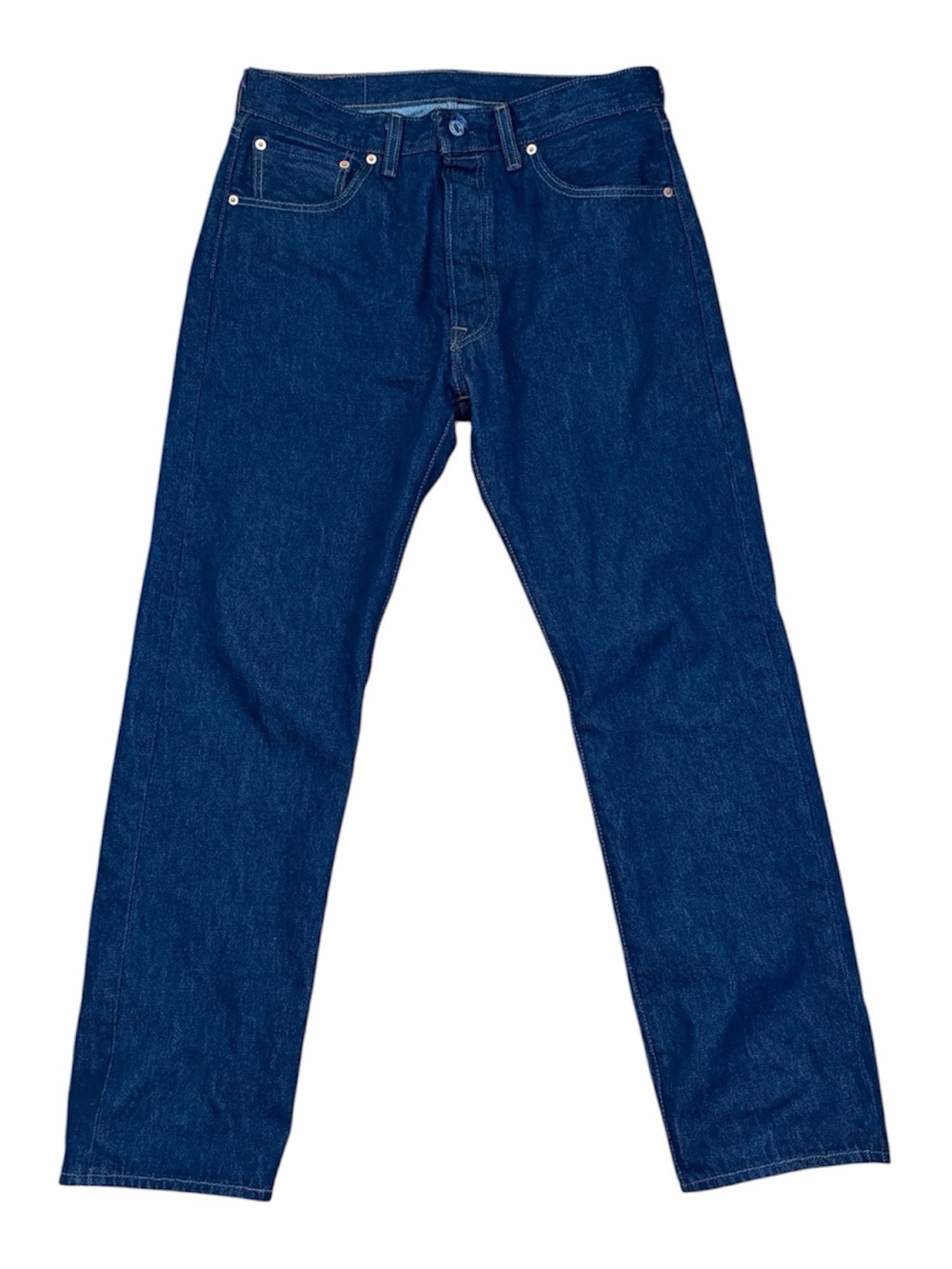 Levi's 501 STF Rigid Straight Jeans - Indigo 33 x 32 - Picture 2 of 3